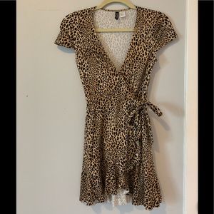 Cheetah print mini dress